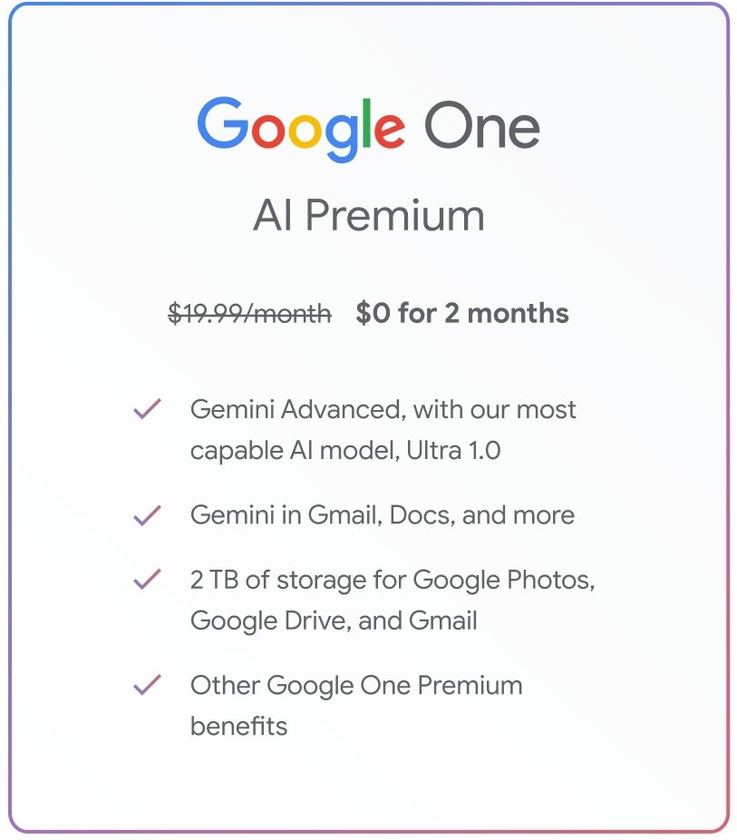 Gemini comes to Gmail and Workspace apps (formerly Duet AI) with the Google One AI Premium plan