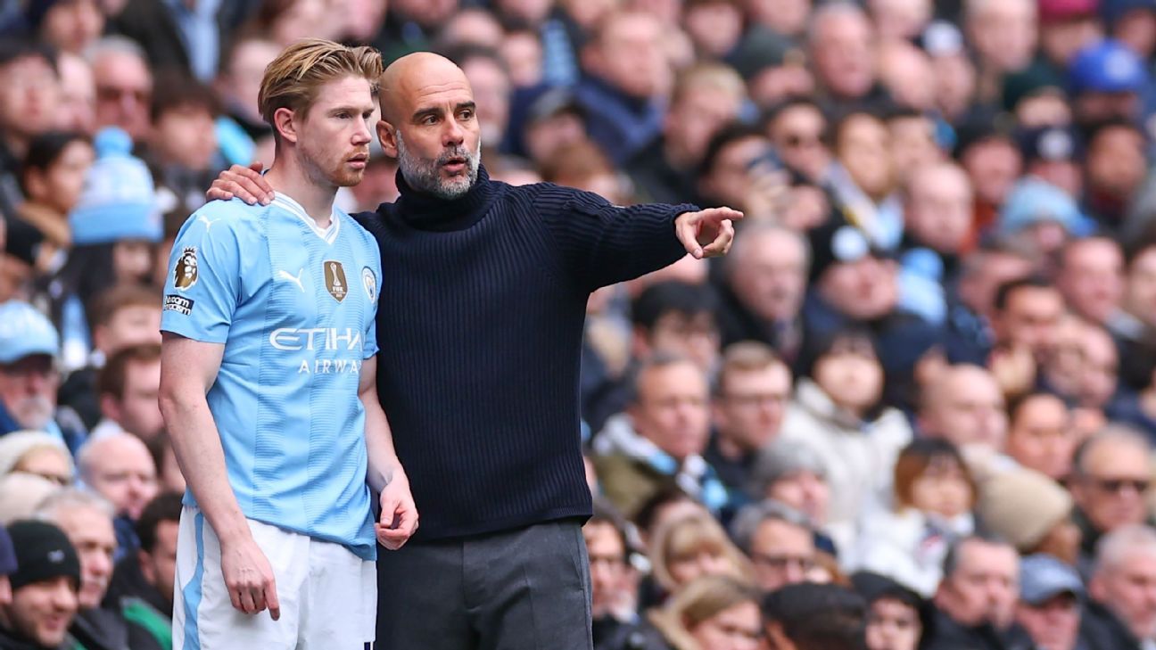 I want De Bruyne to finish career at Man City - Guardiola