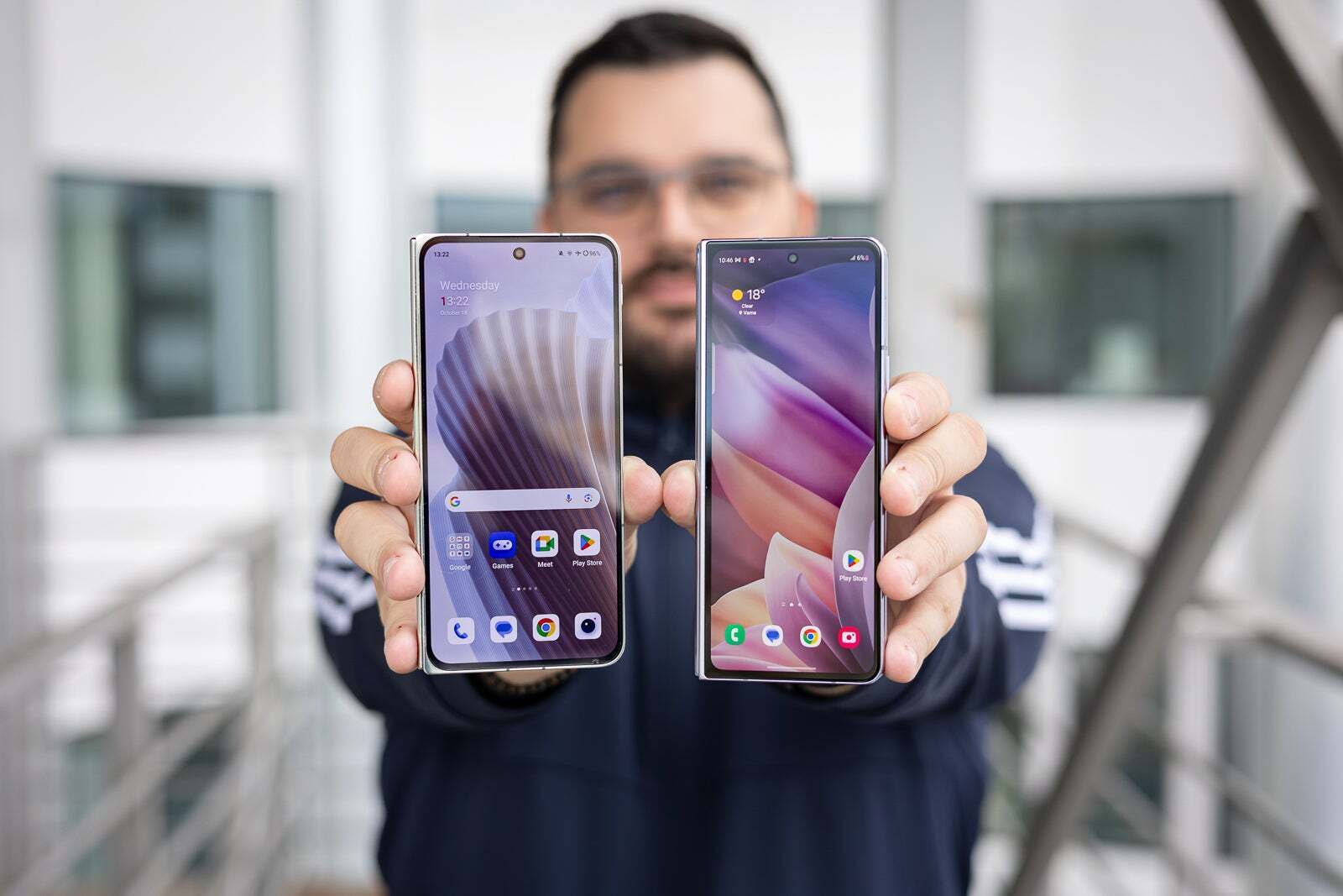 Z Fold 5 (right) next to the wider OnePlus Open - "I wanted it from the start!" - Z Fold 5 user reacts to Galaxy Z Fold 6 leaks
