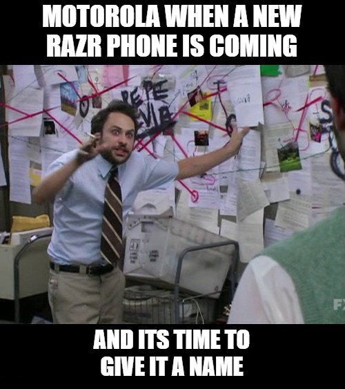 Meme of the Week: Check out the Motorola Razr's Bermuda Triangle naming system