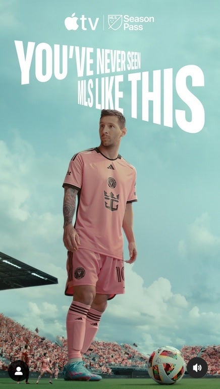 Apple is promoting its MLS Season Pass by featuring Inter Miami international superstar Lionel Messi on the Season Pass website.  Miami's most famous athlete is the face of MLS Season Pass on Apple TV+.