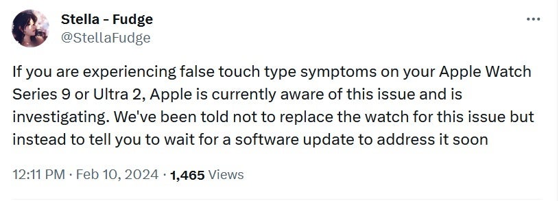 Apple asks technicians not to replace Apple Watch Series 9 and Ultra 2 models with touch issues - Software update arrives to fix annoying bug on Apple Watch Series 9 and Ultra 2