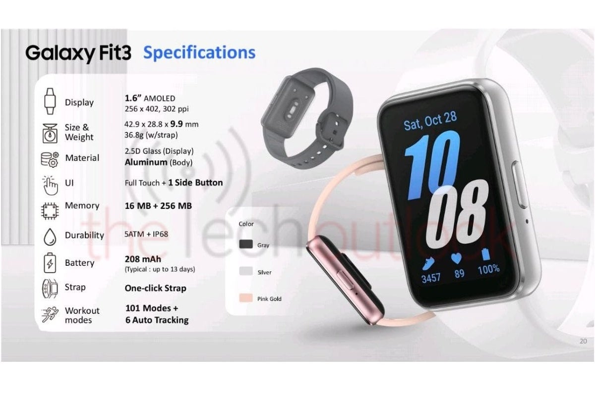 The most comprehensive Galaxy Fit 3 leak yet pits Samsung's next big wearable against a key rival