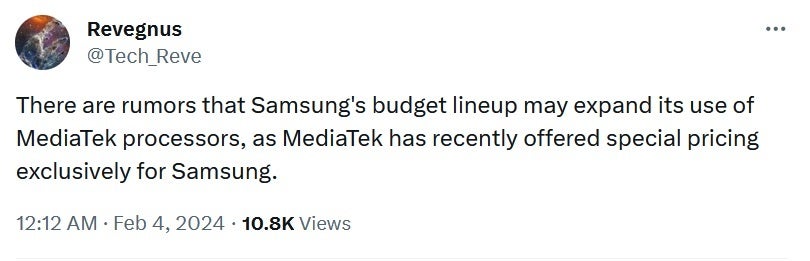 Rumor has it that MediaTek is offering Samsung special pricing for Dimensity chipsets.  Would Samsung consider using Dimensity hotspots for its future flagship phones?