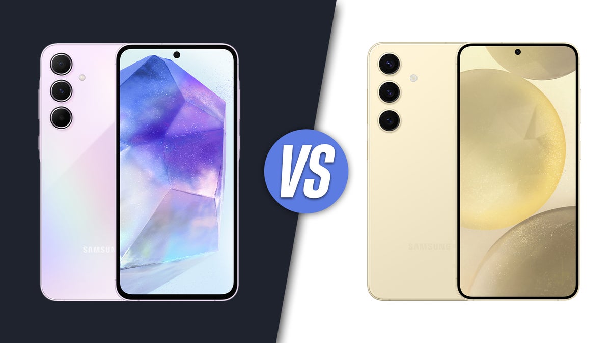 Samsung Galaxy A55 5G vs Galaxy S24: Formulaic mid-ranger meets a proper flagship