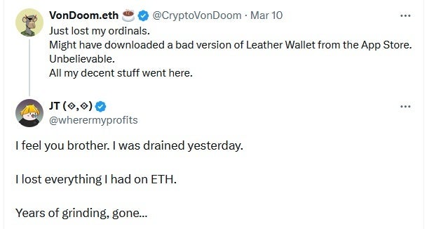 At least two investors were scammed by the fake LEather Wallet app - For the second time in a month, a fake version of a real app is scamming App Store users