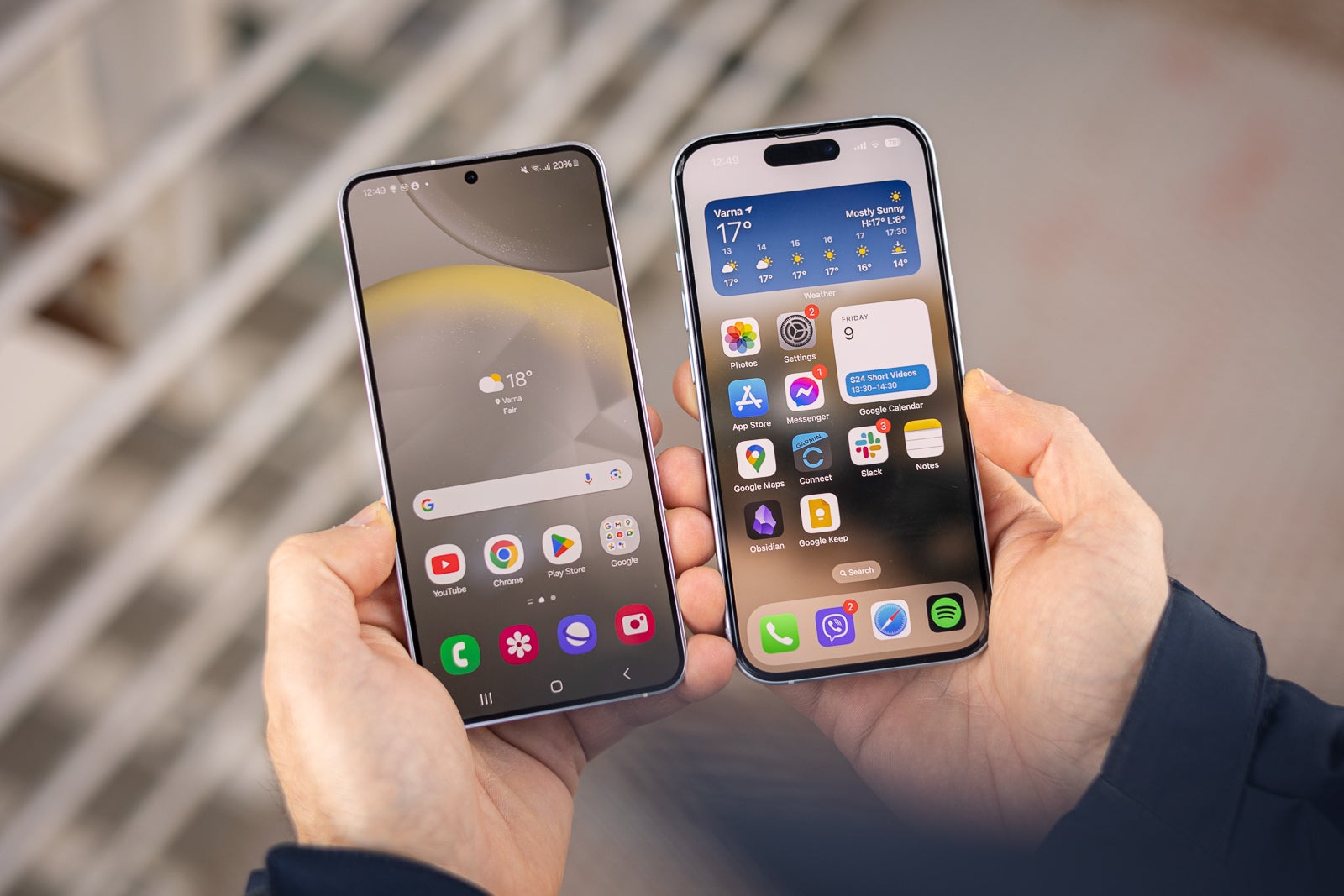 The iPhone 15 and the Galaxy S24 - a very small difference is noticeable in this photo - The design of the iPhone 16 will not be new.  Have we achieved the “perfect” iPhone look?