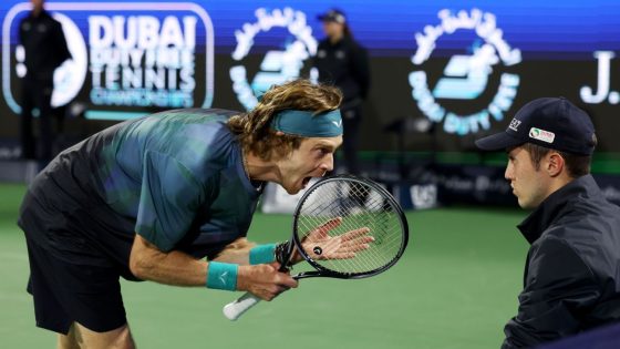 Andrey Rublev DQ'd from Dubai semi after yelling at line judge