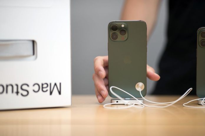 Apple iPhones with charging adapter