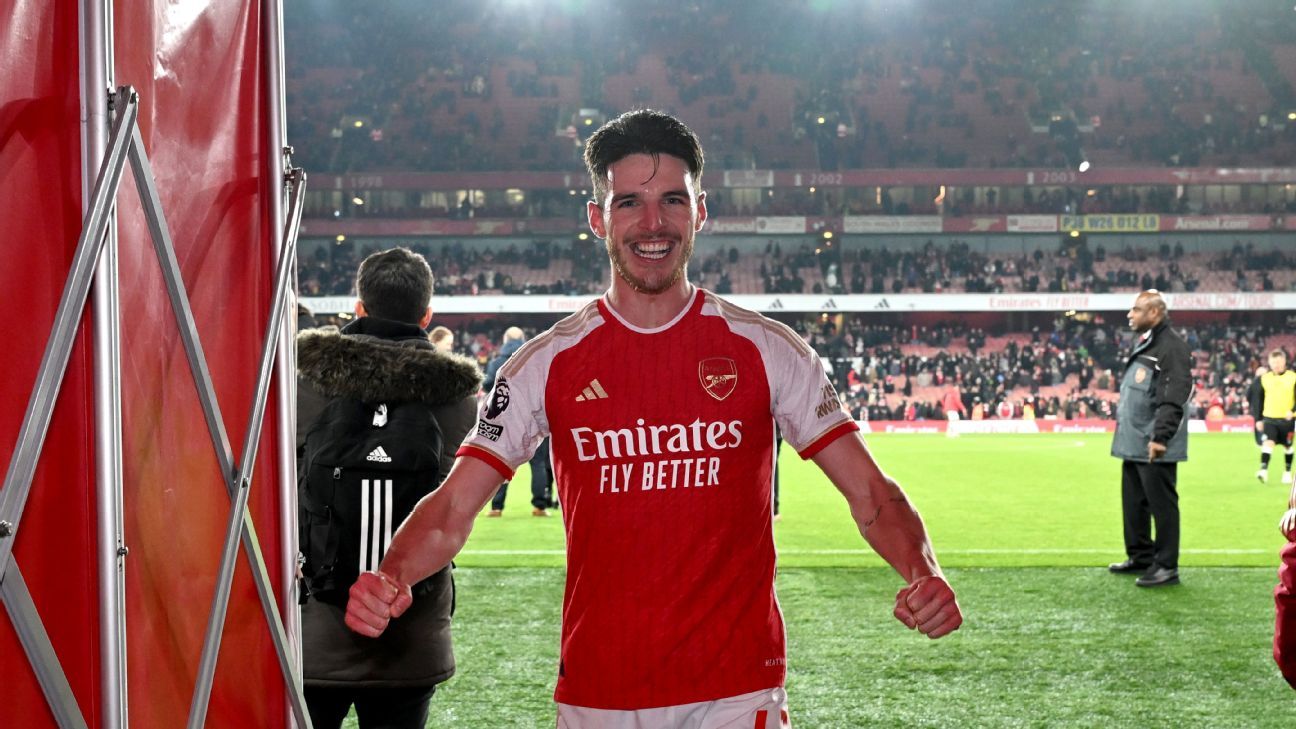 Arsenal's Rice on taking set pieces, scoring goals and form