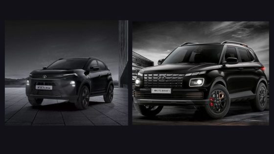 Face-off: Comparing the Visual Appeal of Tata Nexon Dark and Hyundai Venue Knight Edition