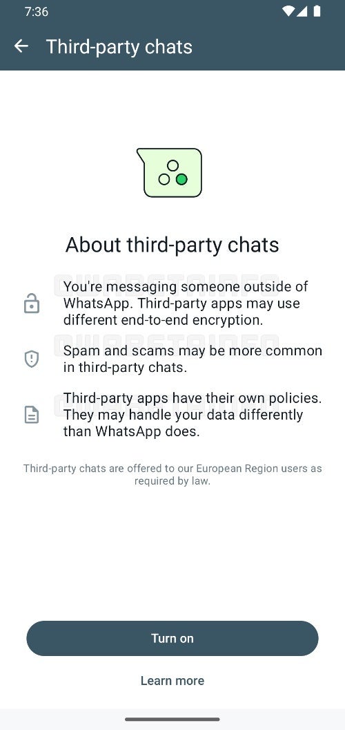 First signs of WhatsApp third-party chat support appear in latest beta