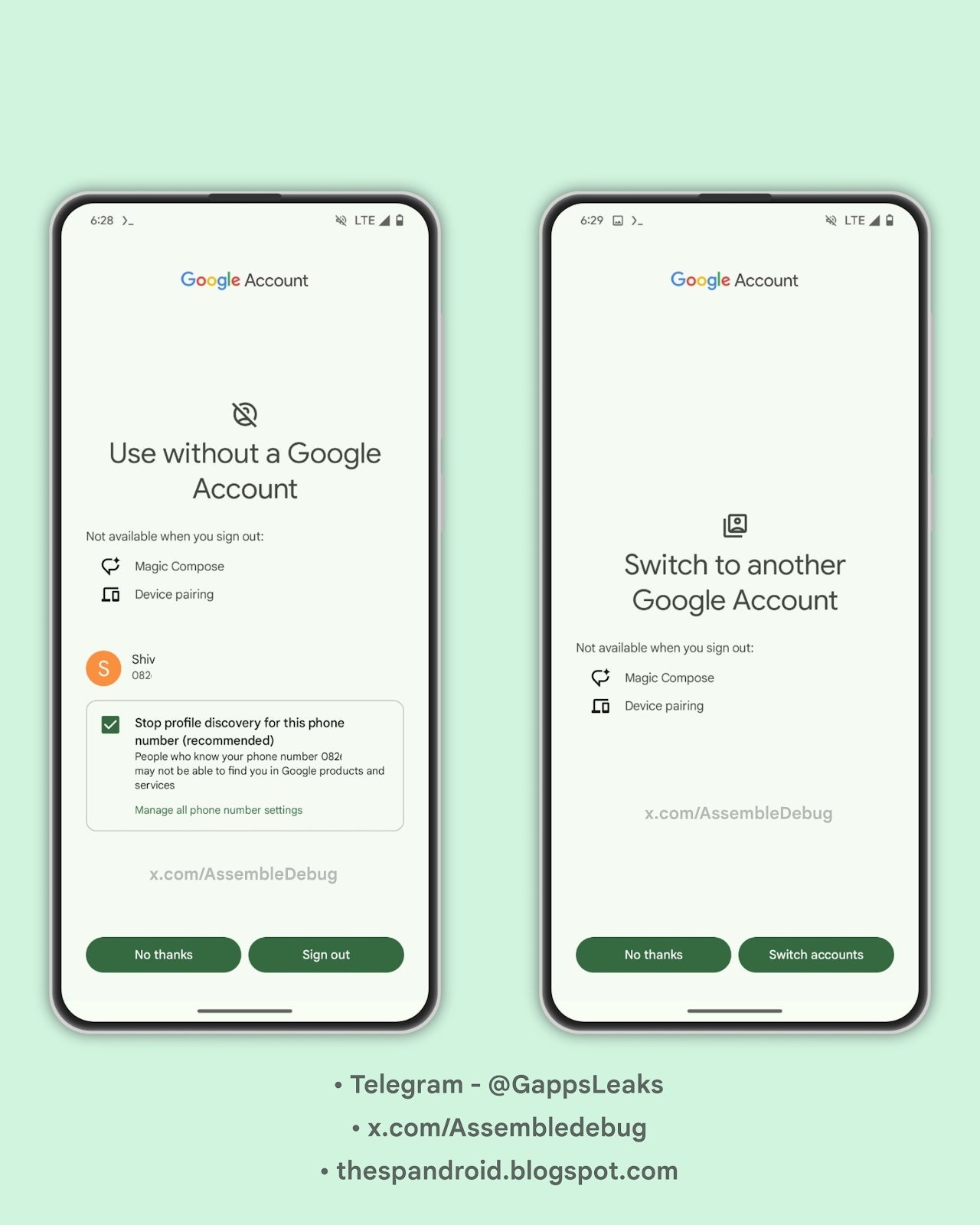 Google Messages tests warning about loss of functionality when logging out or switching accounts