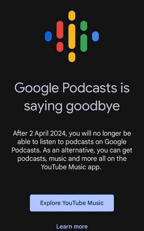 Google Podcast's last day is April 2 – the Google Podcasts app closes Tuesday;  Google recommends users to migrate to this application