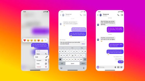 Instagram Messages Feature Drop: Ability To Edit Texts, Disable Read Receipts, Saving Stickers, And More