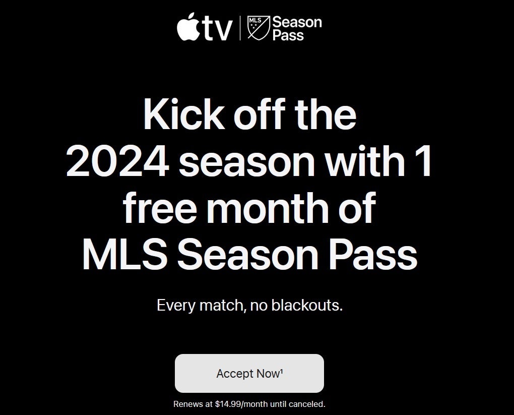 Apple is offering a free month of its MLS Season Pass service to former subscribers - It's a Messi: Apple is offering a free month of MLS Season Pass to bad iPhone/iPad users