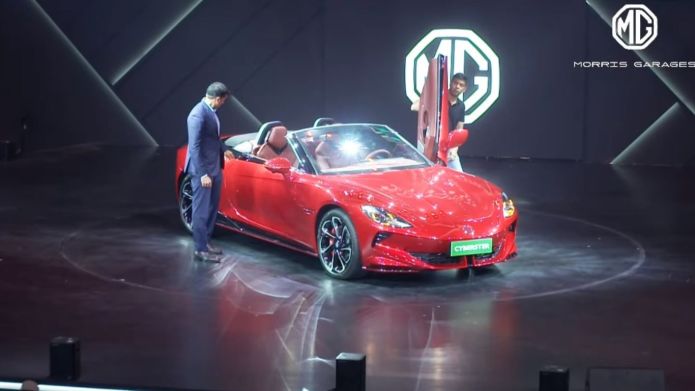 JSW MG Motor India Reveals Future Plans, Unveils Cyberster Two-Door Performance EV for Indian Market