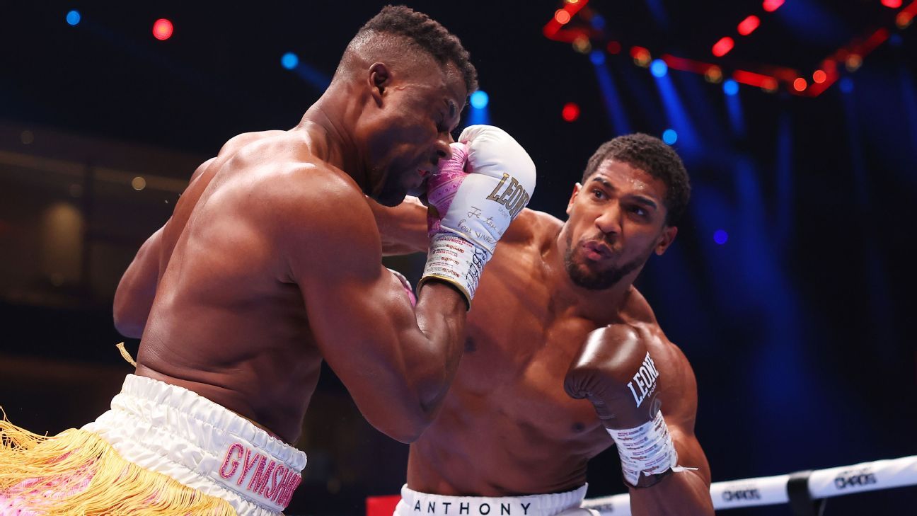 Joshua takes out Ngannou with crushing KO finish in Round 2