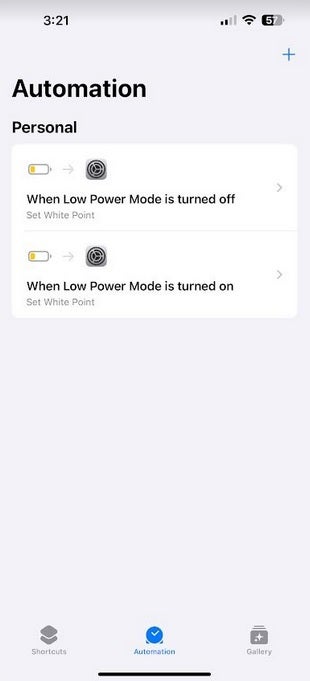 Here's what your automation screen should look like if you set it up correctly: OLED iPhone models may experience longer battery life with this setting (not dark mode).