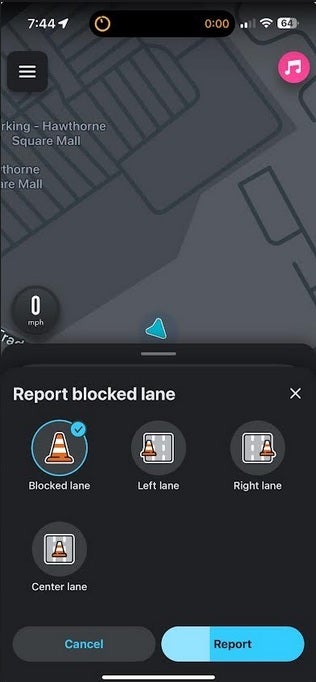 Blocked lane option includes a vehicle stuck on the road - By simplifying its application for users, Waze removes a participatory reporting choice