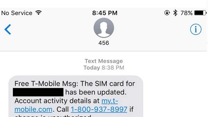 If you ever see a notification like this on your phone, call your wireless service provider immediately!  - Attention!  SIM Swappers are now after your eSIM and your money
